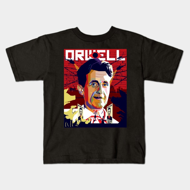 George Orwell Kids T-Shirt by difrats